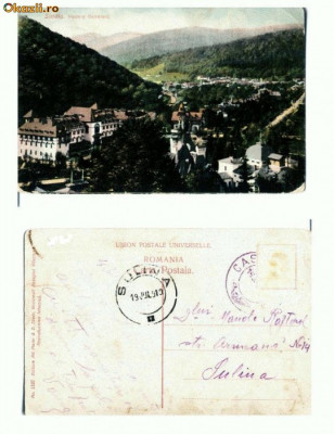 CP122 -20 Sinaia, Vedere Generala -circulata 1910 foto