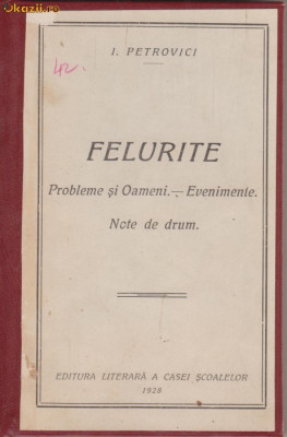 Ion Petrovici / Felurite : probleme si oameni ... (1928) foto