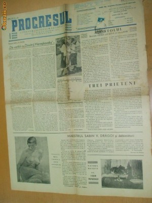 Ziar Progresul 15 03 1942 Reducere 30 % foto