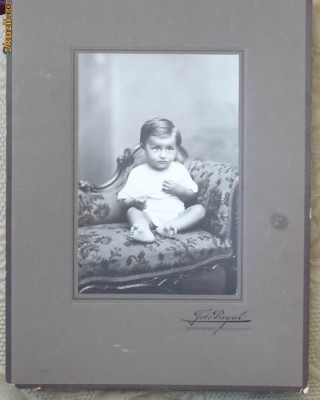 Foto pe carton interbelica , dimensiuni mari , Bucuresti foto