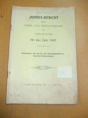 Jahres-Bericht des Oster. Ung. in T. Severin 1908 foto