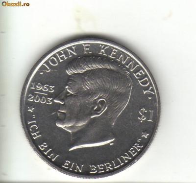 bnk mnd Insulele Virgine Britanice 1 $ 2003 unc , J F Kennedy foto