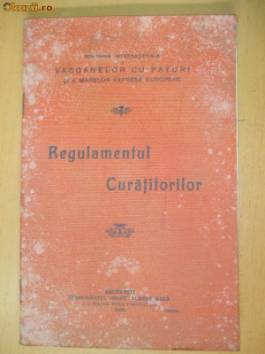 Statut-Compania Internationala -Regulament Curatitorilor-1908 foto