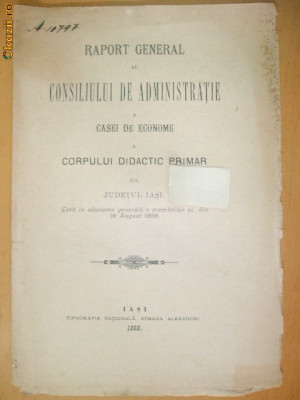 Raport-Cons. de Administratie-Corp Didactic-Iasi-1898 foto