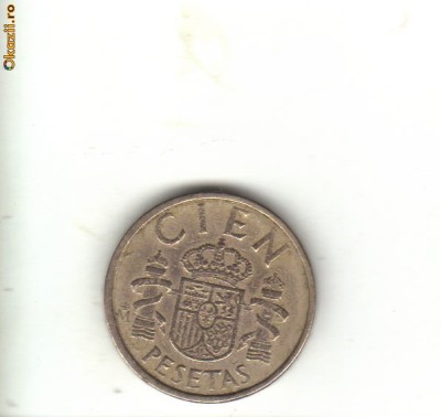 bnk mnd Spania 100 pesetas 1988 vf foto