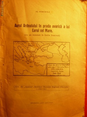 Al.Barcacila - AURUL ARDEALULUI in prada lui Carol - 1942 foto