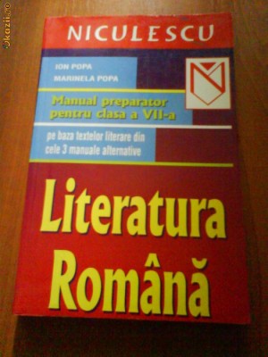 1633 I.Popa M.Popa Literatura Romana Cls.VIII foto