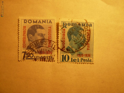 Serie: Mica Intelegere 1936 , stampilat , 2 valori foto