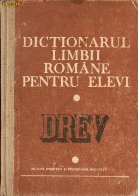 DREV-dictionarul limbii romane pentru elevi foto