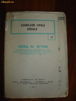 1736Legislatie Civila Uzuala legea 18/1968 foto