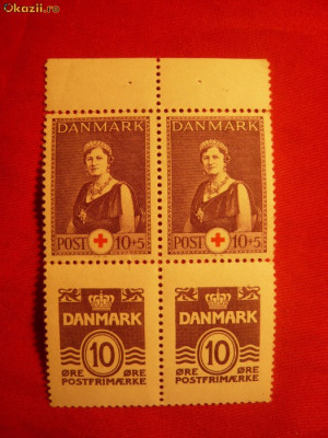 Bloc -Cruce Rosie 1940- Danemarca sub ocupatie germana foto