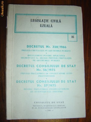 1731 Legislatie civila uzuala Decretul nr.328/1966 foto