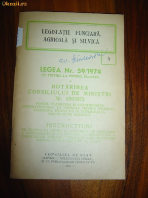 1747 Legislatie funciara ,agricola si silvica nr5 foto