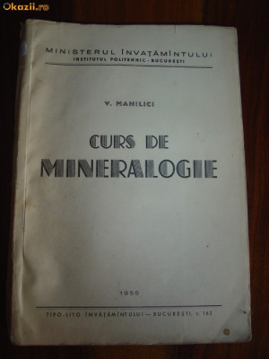 1758 Curs de mineralogie V, Manilici 1955 foto