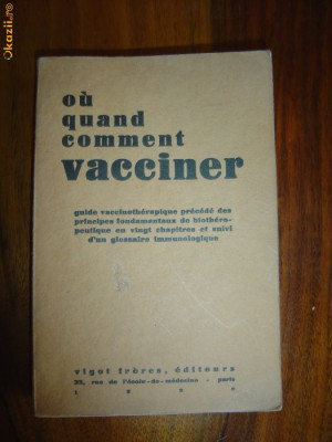 1789 ou Quand Comment vacciner Vigot Freres -lb.Franceza foto