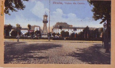 B127 Braila Vedere din centru necirculata foto