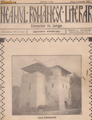 Revista Neamul Romanesc Literar (serie noua,An I,nr.6/1926) foto