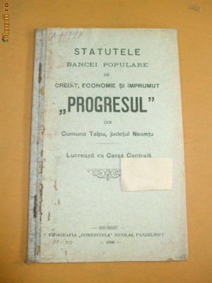 Statut Banca ,,PROGRESUL&amp;amp;quot; Giurgiu 1906 foto