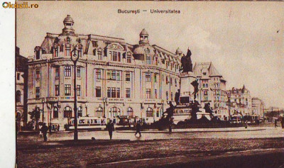 B132 Bucuresti Universitatea Tramvai 1932 circulata foto