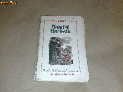 Shakespeare - Hamlet - Macbeth - 1939 (franceza) foto