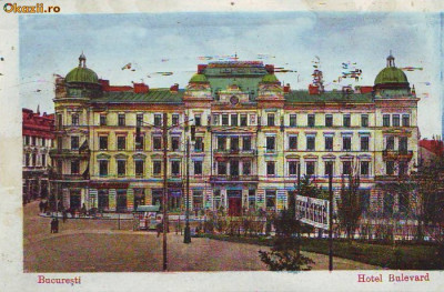 B153 Bucuresti Hotel Bulevard circulata1924 foto