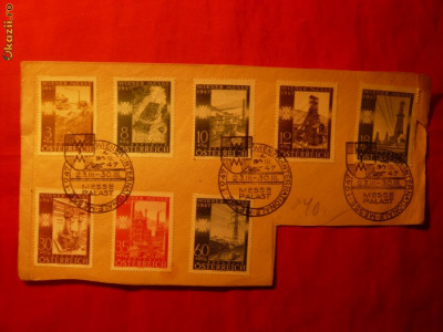 Serie pe fragment - Targ Viena 1947 Austria cu stamp.spec.I zi foto