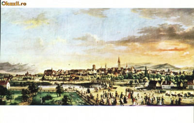 Carte postala ilustrata Vedere generala a orasului Sibiu(1808) foto