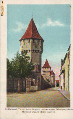 B0114 Sibiu Turnuri de fortificatie circulata1939 foto