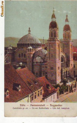 B0120 Sibiu Catedrala Gr.or circulata 1928 foto