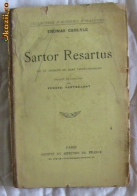 Th Carlyle Sartor Resartus in fr. Mercure de France 1904 foto