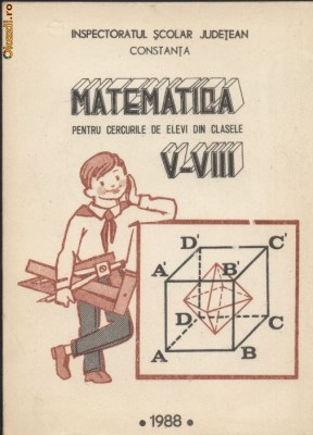 Matematica pentru cercurile de elevi din clasele V-VIII foto
