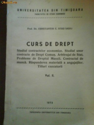 2082 Curs de drept volI. economic 1973 foto