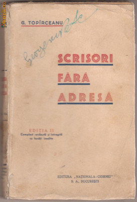 G.Toparceanu / Scrisori fara adresa (editia II, interbelica) foto