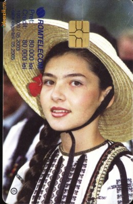 Cartela telefonica costume populare romanesti 6,Rom 193 foto