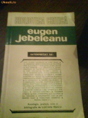2463 Eugen Jebeleanu Biblioteca critica foto