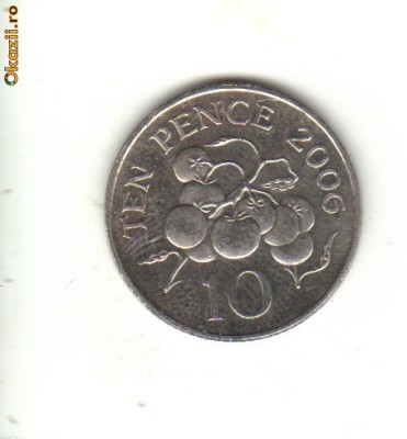 bnk mnd Guernsey 10 pence 2006 unc foto