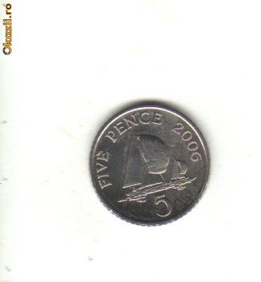 bnk mnd Guernsey 5 pence 2006 foto