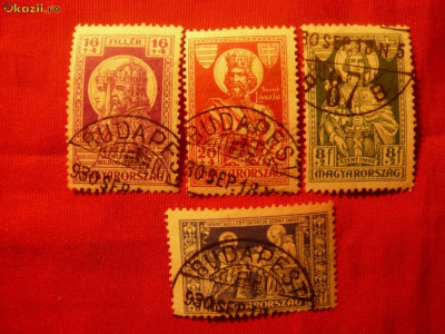 Serie- 900 Ani Sfantul Emeric 1930 Ungaria ,4 val.stamp. foto
