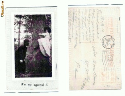 Felicitare veche 105 realizata in relief -circulata 1910 -SUA foto