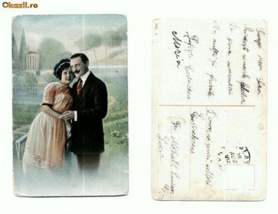CP70 Tematica romantica -circulata 1913 foto