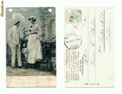 CP52 Tematica romantica -circulata 1903 foto
