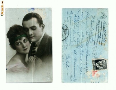 CP84 Tematica romantica -circulata 1926 foto