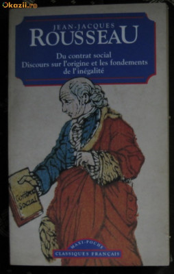 J J Rousseau Du contrat social Discours sur l&amp;#039;origine... foto
