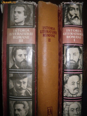 Istoria literaturii romane, volumele I-III, Academia RSR foto