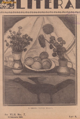 Universul Literar : D.Ghiata - Natura moarta (nr.7/1927) foto