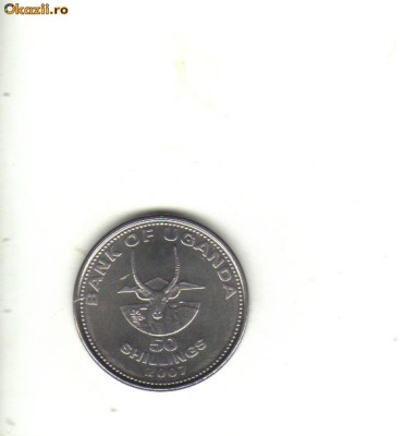 bnk mnd Uganda 50 shillings 2007 unc foto