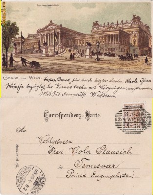 Austria - Viena (litho)-litografie foto