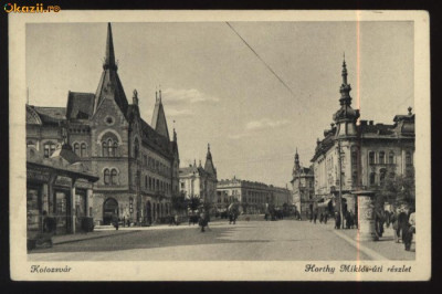 Cluj , str. Horty Miklos , al doilea razboi mondial , necirculata foto