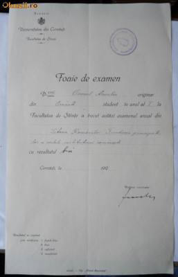 Semnatura olografa a istoricului Ion Nistor pe document , 1927 foto