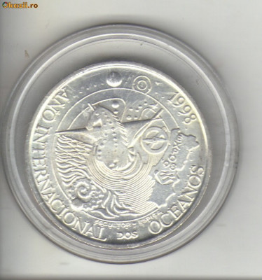 bnk mnd Portugalia 1000 escudos 1998 unc , argint foto